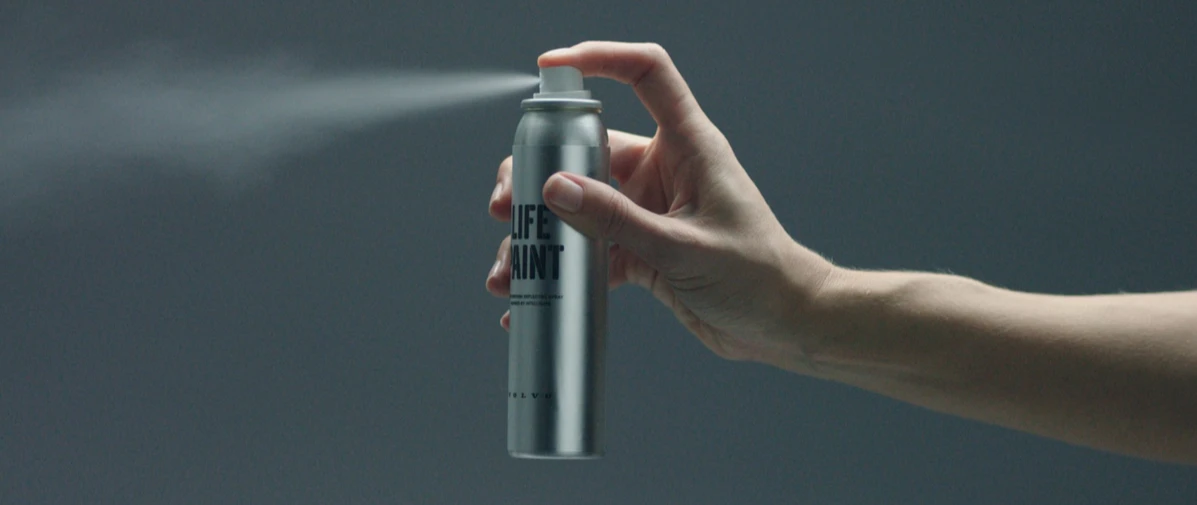 Volvo's Life Paint acts as a reflective spray when under the glare of a car's headlights
