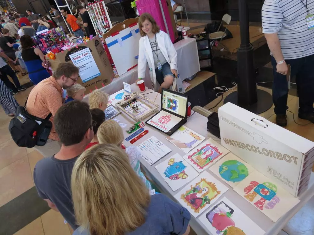 Sylvia Todd, a young girl who hosts her own DIY web series, came up with the initial design for the WaterColorBot