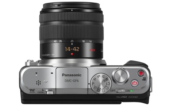 The Panasonic LUMIX DMC-GF6 features a mode dial which gives quick access to PASM options as well as custom settings and scene modes