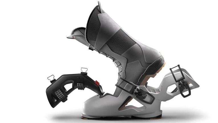 The Dahu Swiss Boot allows users to walk normally when not actually on their skis