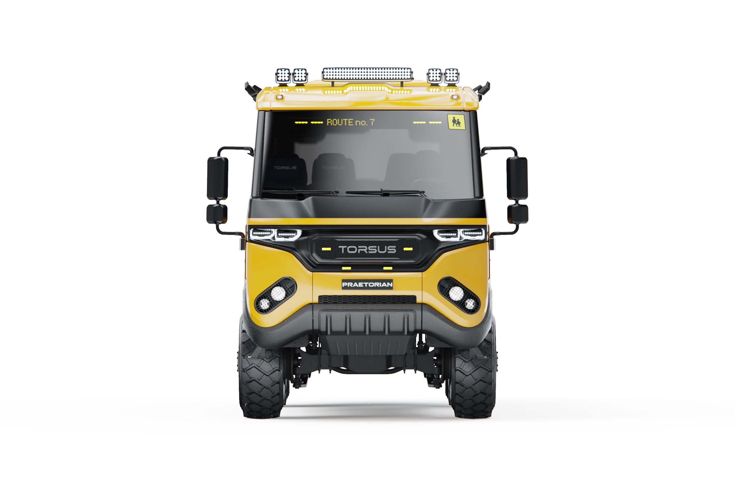 The Praetorian has a 13.4-in ground clearance and 32-degree approach angle