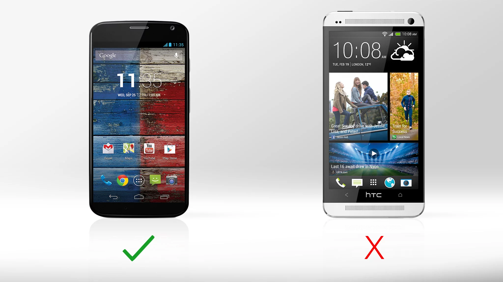 The Moto X brings Touchless Control, which lets you activate Google Now without touching your phone