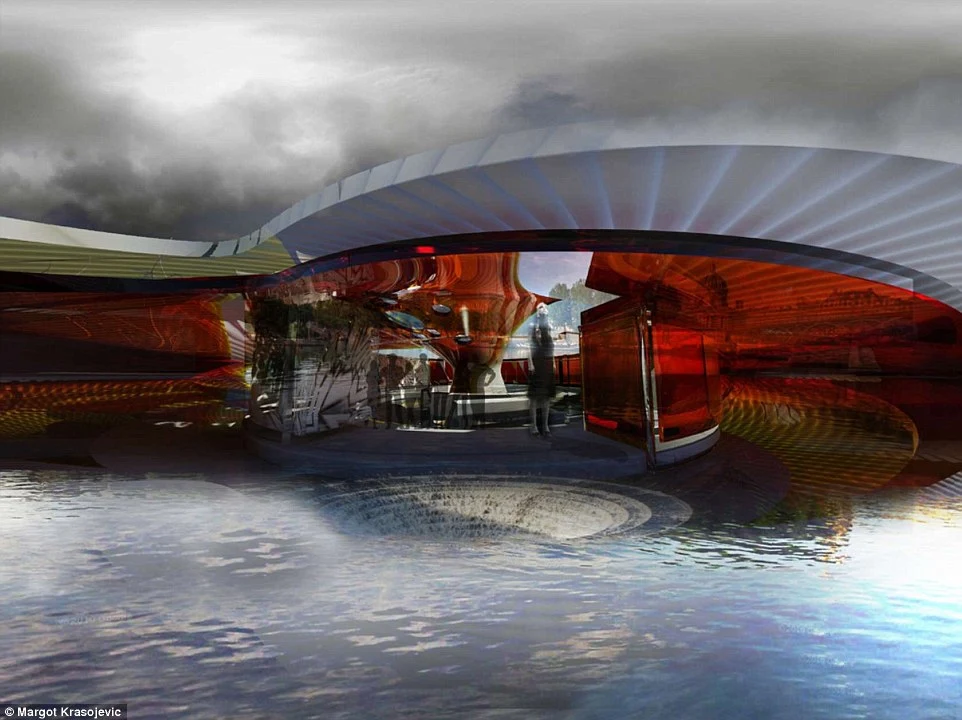 The bar dynamically engages with the environment it is built into