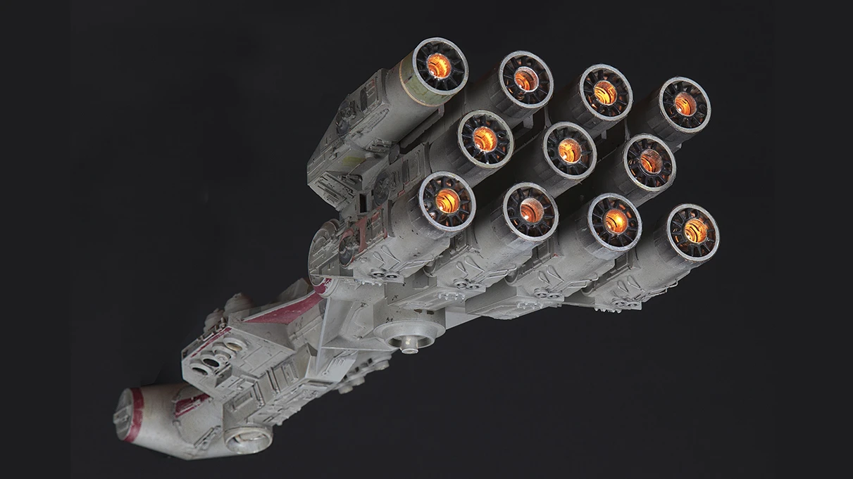 A filming miniature of the Blockade Runner, the first flying ship to appear in 1977's Episode IV - A New Hope sold for US$450,000 at Profiles in History auction