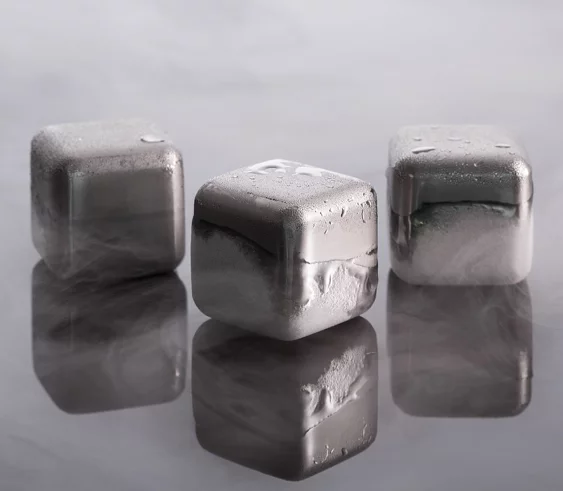 Booze Joulies, once frozen, are claimed to be "colder than ice"