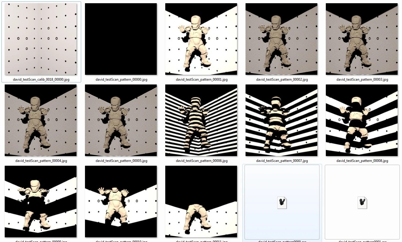 David SLS-1 pattern projection sequence