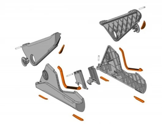 Exploded diagram of the RKS design