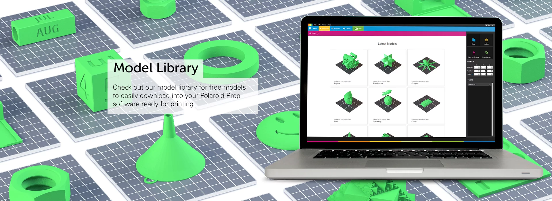 Polaroid's 3D model library