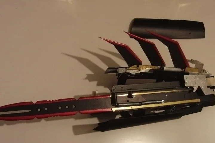 The Batman gauntlet, with its underside cover removed