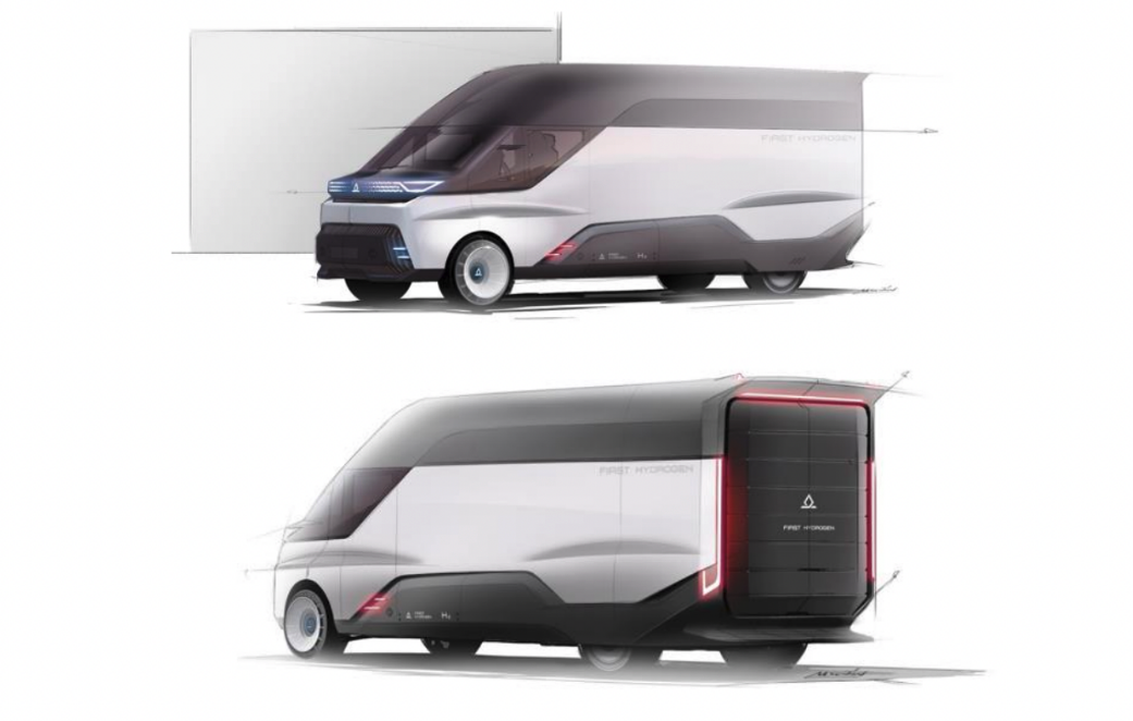 First Hydrogen and EDAG teamed up to develop a First Hydrogen Gen 2 light commercial vehicle that could be powered by a battery electric or fuel cell powertrain