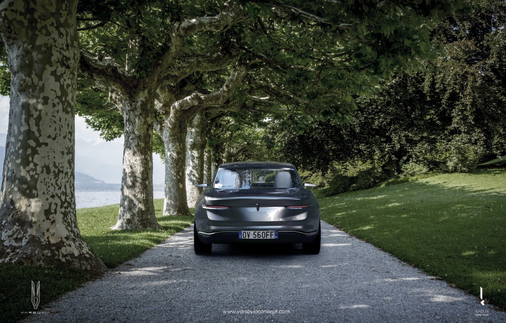 The car is fairly unassuming from the rear
