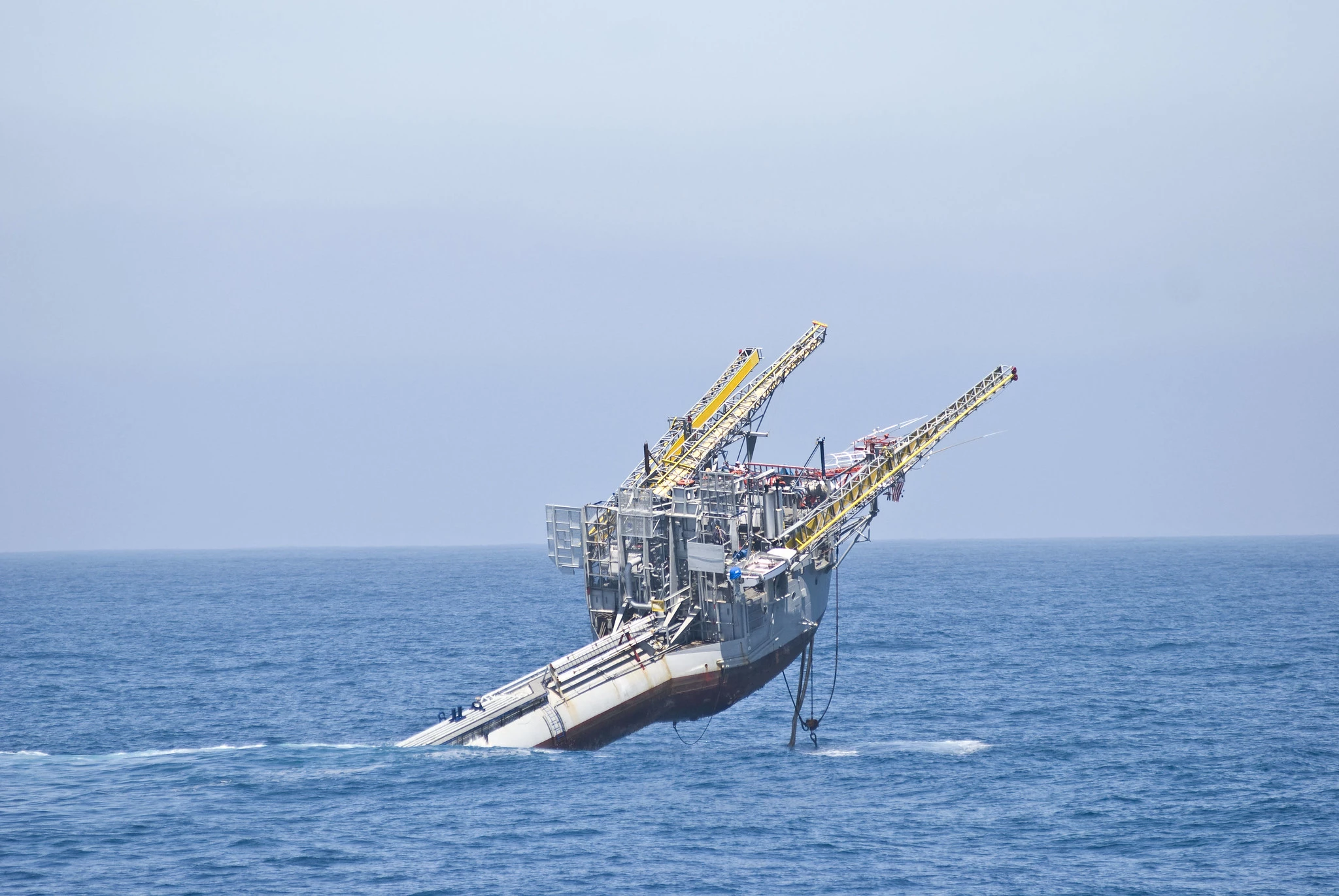 Flip flooding its tanks to flip