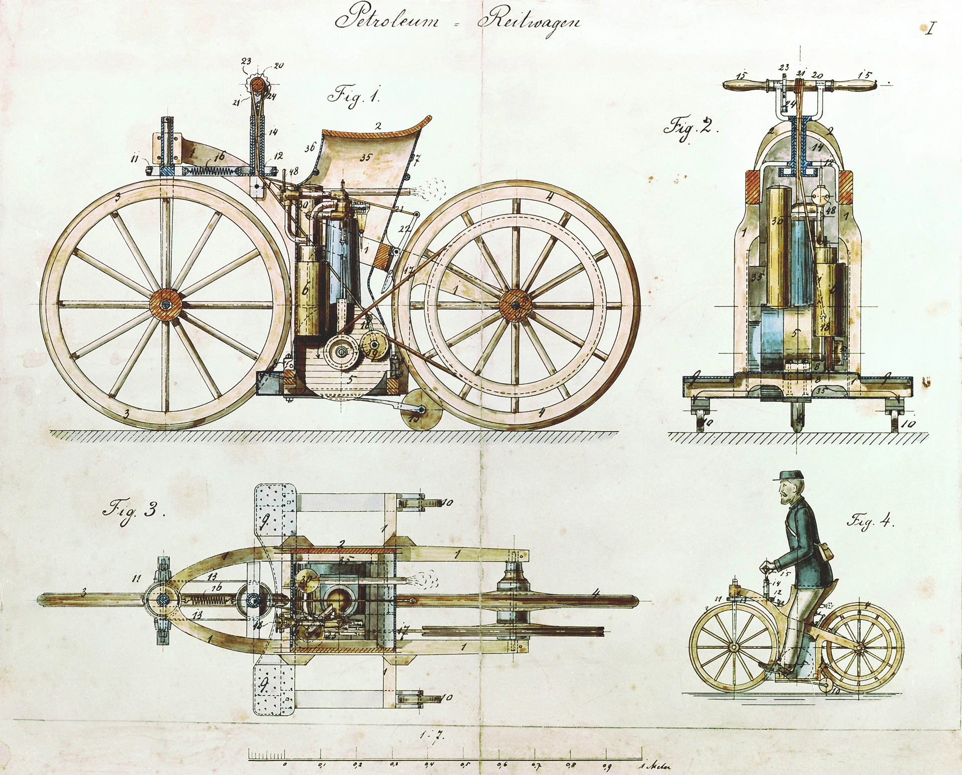 Depending on your definition of motor car, this is arguably also the first - it completed