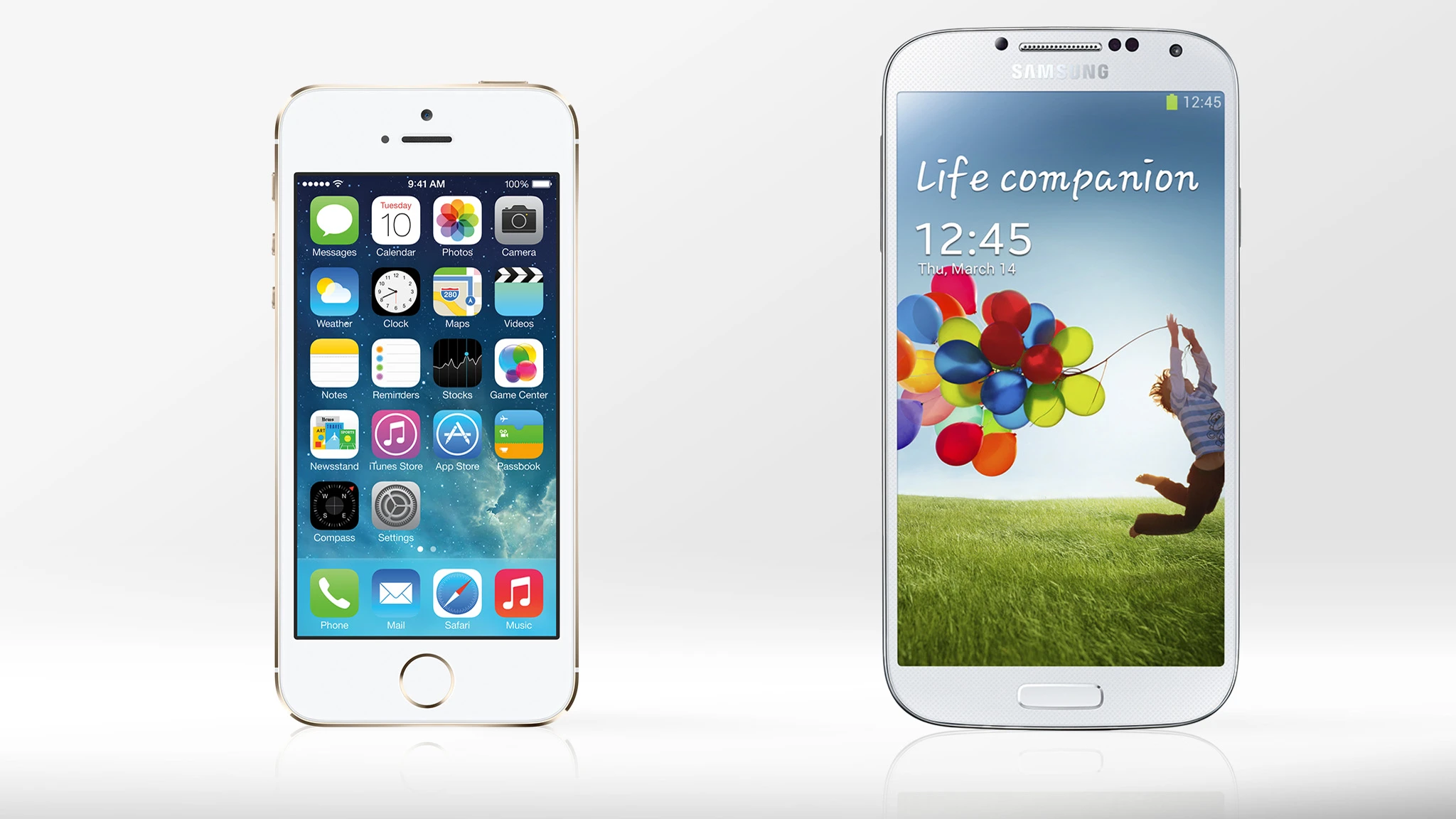 Gizmag compares the specs and features of the new iPhone 5s and Samsung's Galaxy S4
