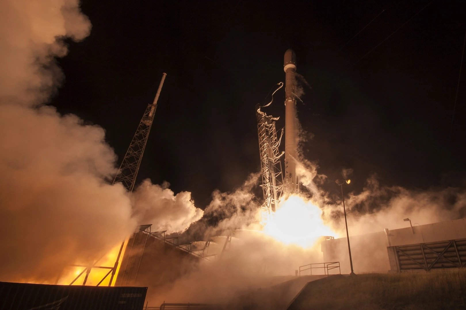 Today's explosion took out a Falcon 9 rocket, like this one, along with the communications satellite it was meant to launch