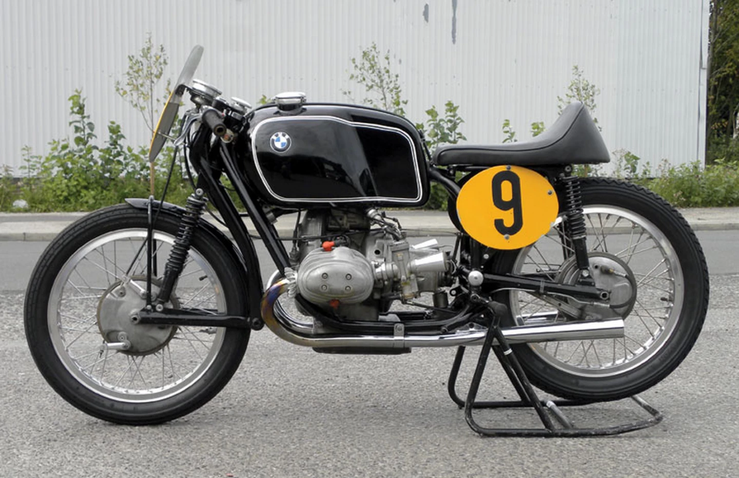 One of only twenty four production racers manufactured by BMW, originally raced with success by the German rider Alois Huber, and later by Ernst Hiller and Lothar John, this 1954 BMW RS54 sold for GBP £143,000 (US$$224,078 at an H&H Auction at the Haynes International Motor Museum (U.K.) in October, 2010.
