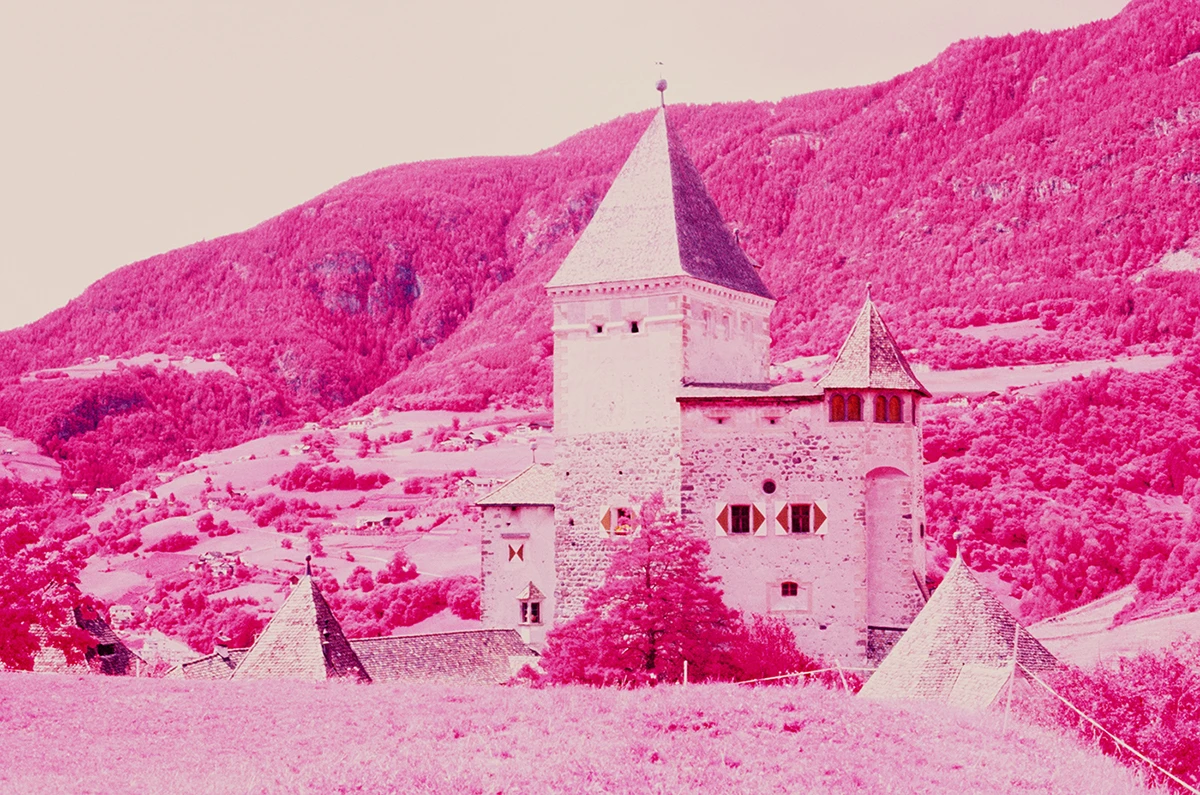 In 2017, two Italian photographers, Andrea and Francesco Padovani, hiked through the Dolomites and took a series of infrared photographs with some reclaimed old Kodak Aerochrome film stock (Credit: Andrea and Francesco Padovani / CC BY-NC-ND 4.0)