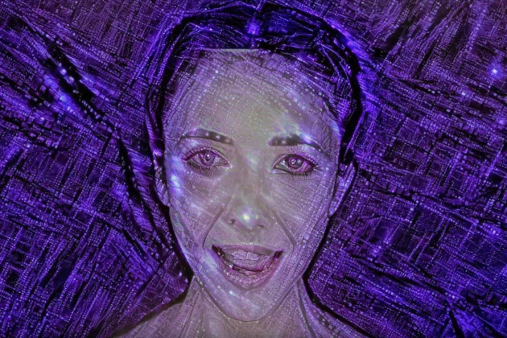 A still from the music video for the new single "Break Free" that features music entirely composed and produced by an artificial intelligence system