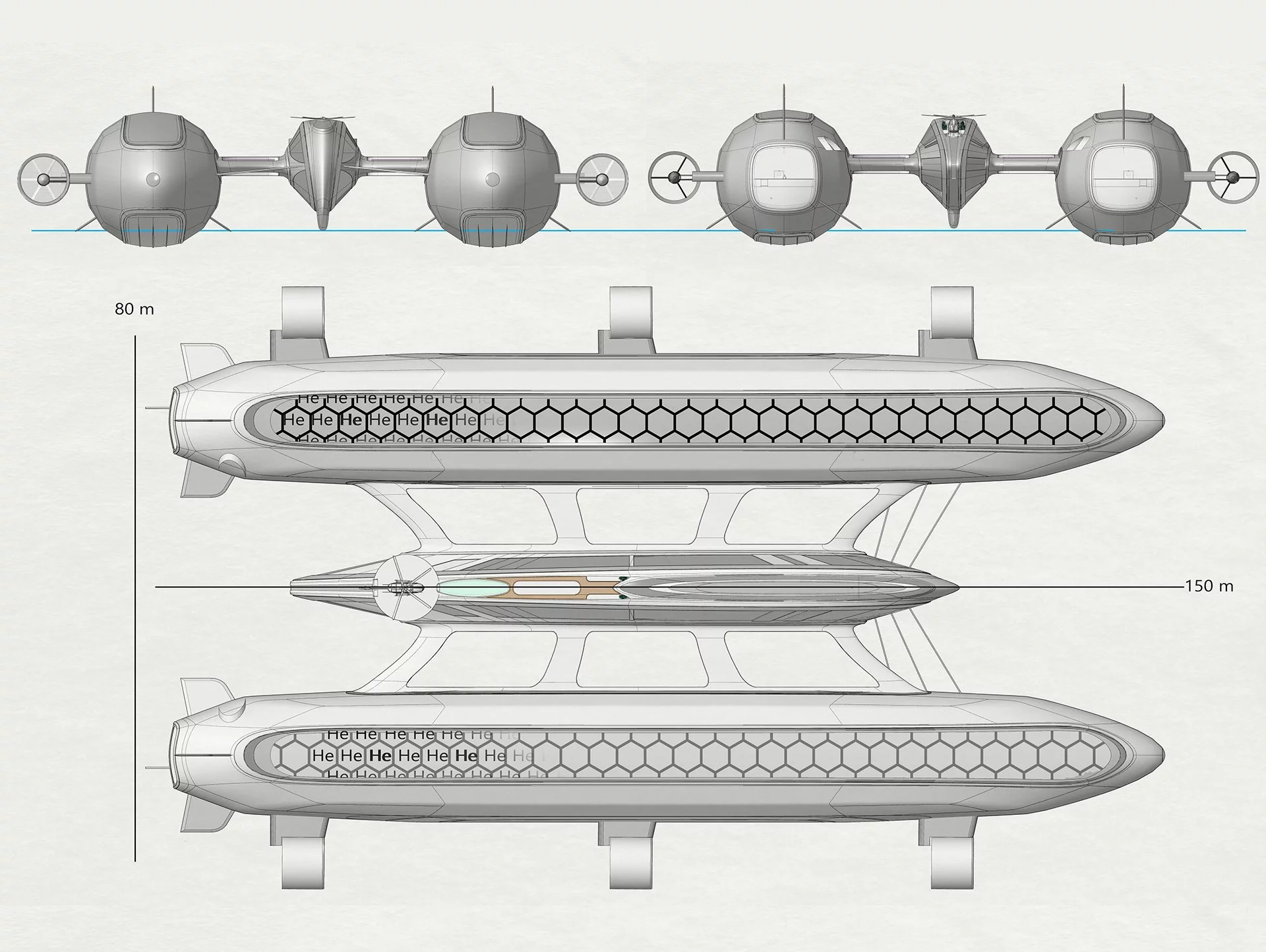 Proportions of the Air Yacht design