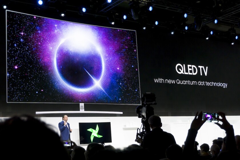 Samsung unveiled its QLED TVs at a press event at CES this week