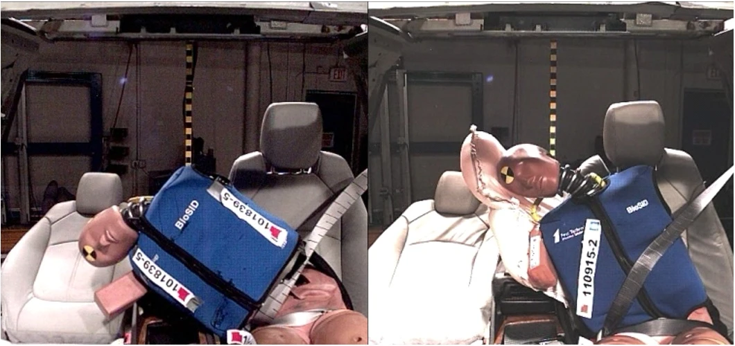 The front center airbag also restrains the driver when they are the only front occupant