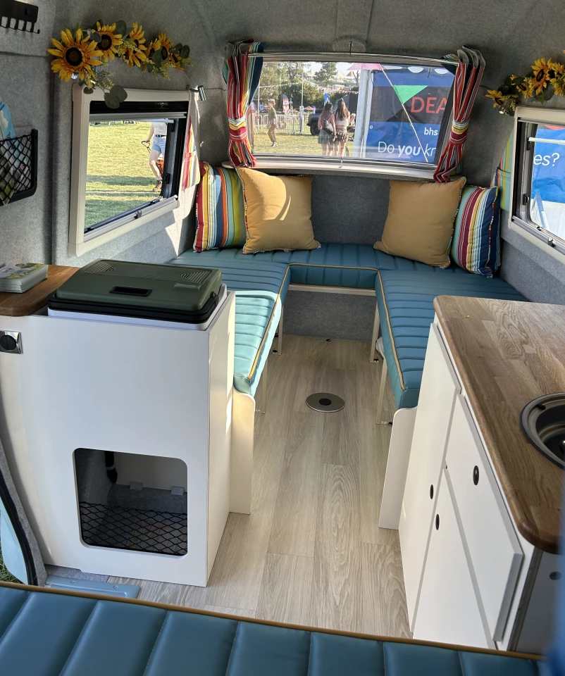 The Barefoot Bothy has a similar floor plan to the Classic, albeit with an end sofa in place of the wet bathroom and fewer amenities