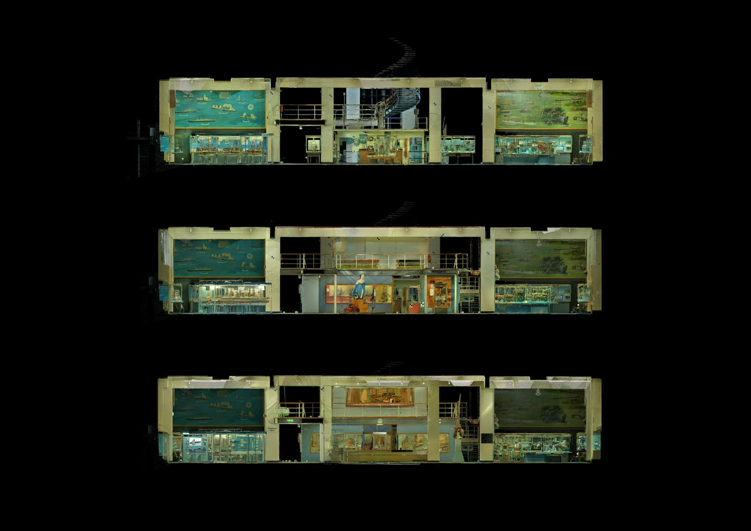Sectional views of the virtual gallery (Image: ScanLAB Projects Ltd)