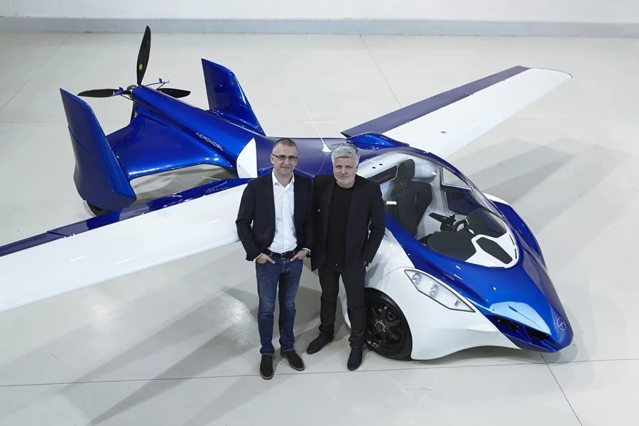 The AeroMobil 3.0 was designed by AeroMobil company co-founders Stefan Klein and Juraj Vaculik