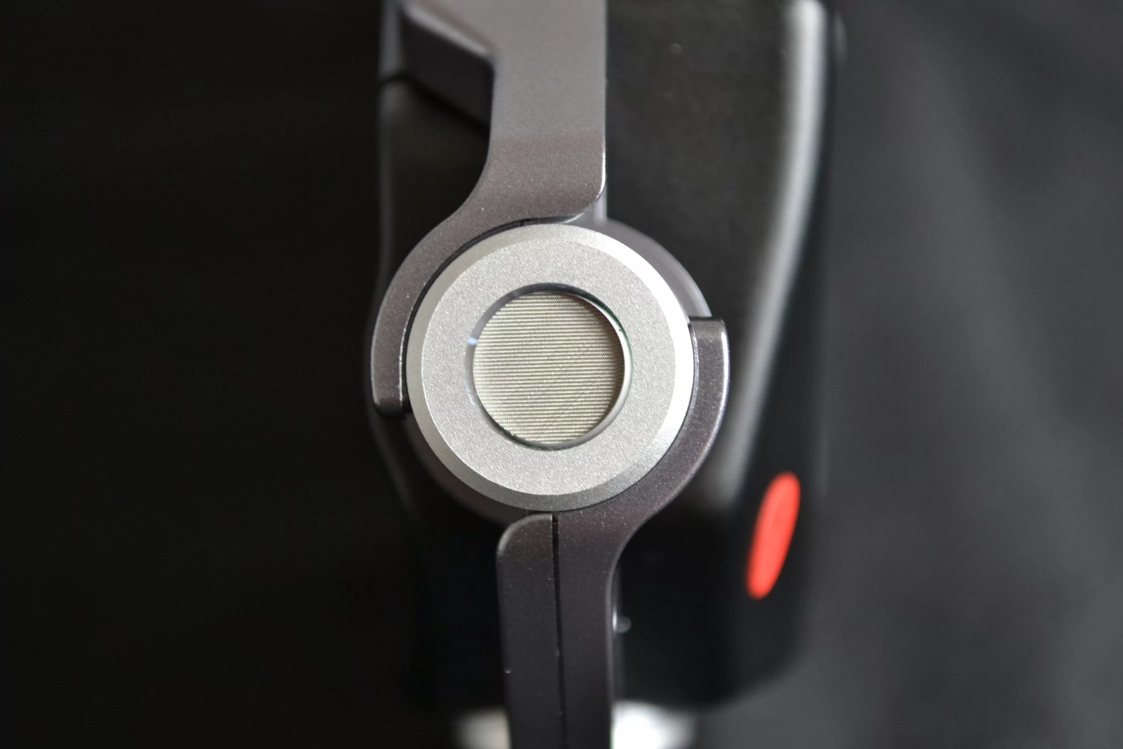 Close up of one of those imposing microphones