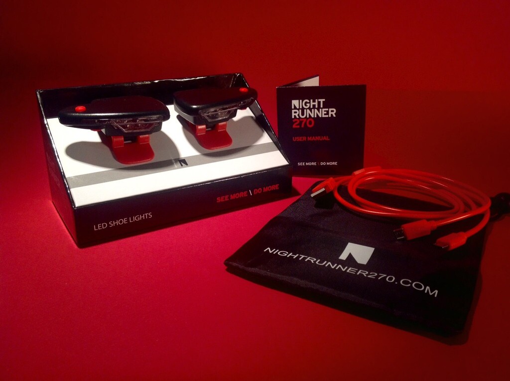 Each pair of lights includes a carrying case and dual USB-charging cable