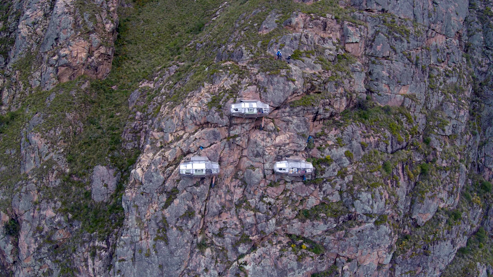 Hanging off the edge of a mountain in Peru is the Natura Vive Skylodge, three transparent capsules that are available for those wanting to spend a night in something akin to a bird’s nest. Access via a hiking trail, or more intrepid travelers can climb the 400 meters up the mountain to reach the capsule