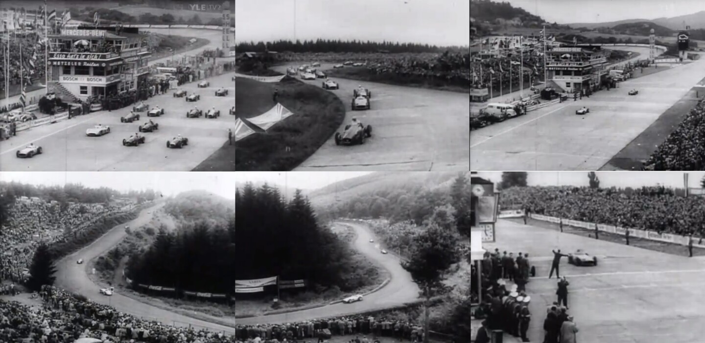 Nürburgring was the venue for the auction car's debut in the hands of Juan Manuel Fangio.