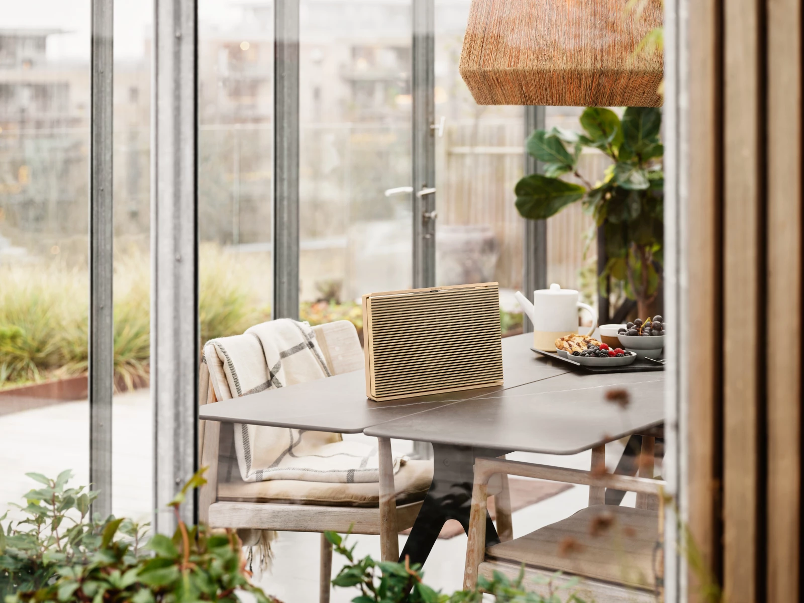 The Beosound Level's rechargeable battery should be good for up to 16 hours per charge