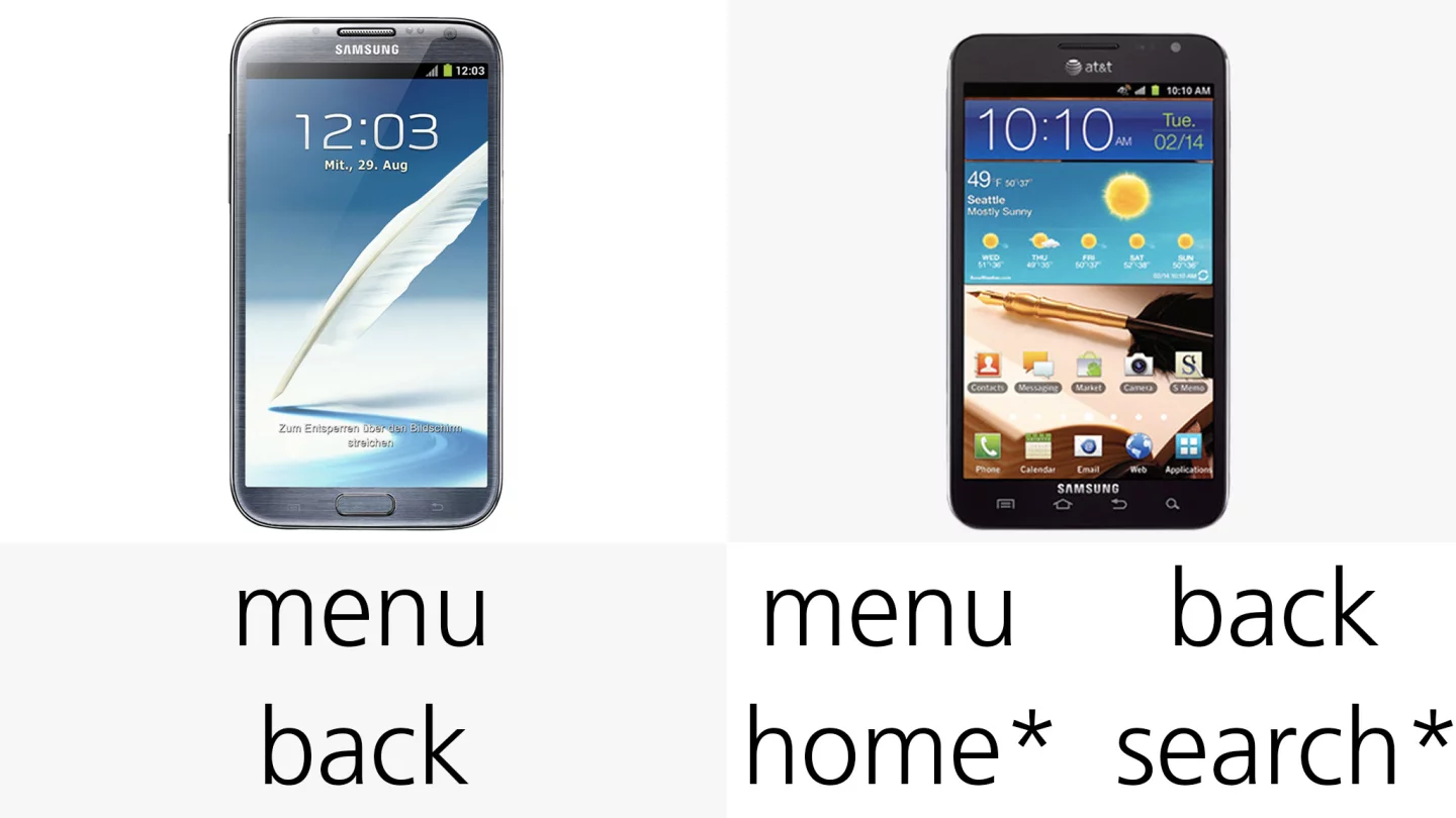 Capacitive keys (row 2)