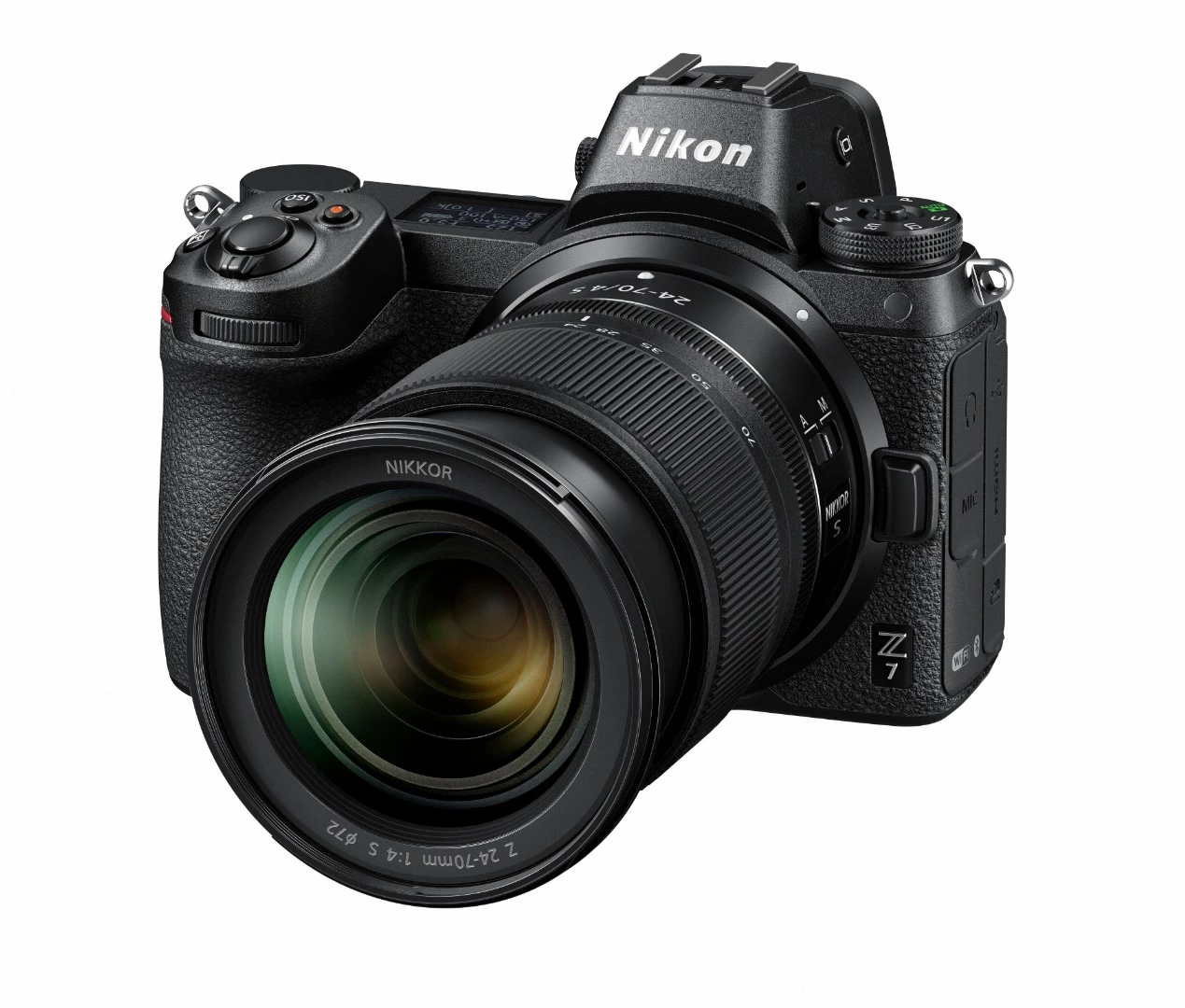 The Z 7's magnesium alloy body measures 5.3 x 4 x 2.7 in and offers the same level of splash- and dust-resistance as the mighty D850 DSLR