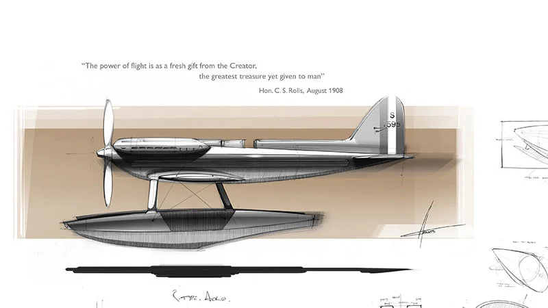 Rolls-Royce Phantom Coupe Aviator design sketch detail