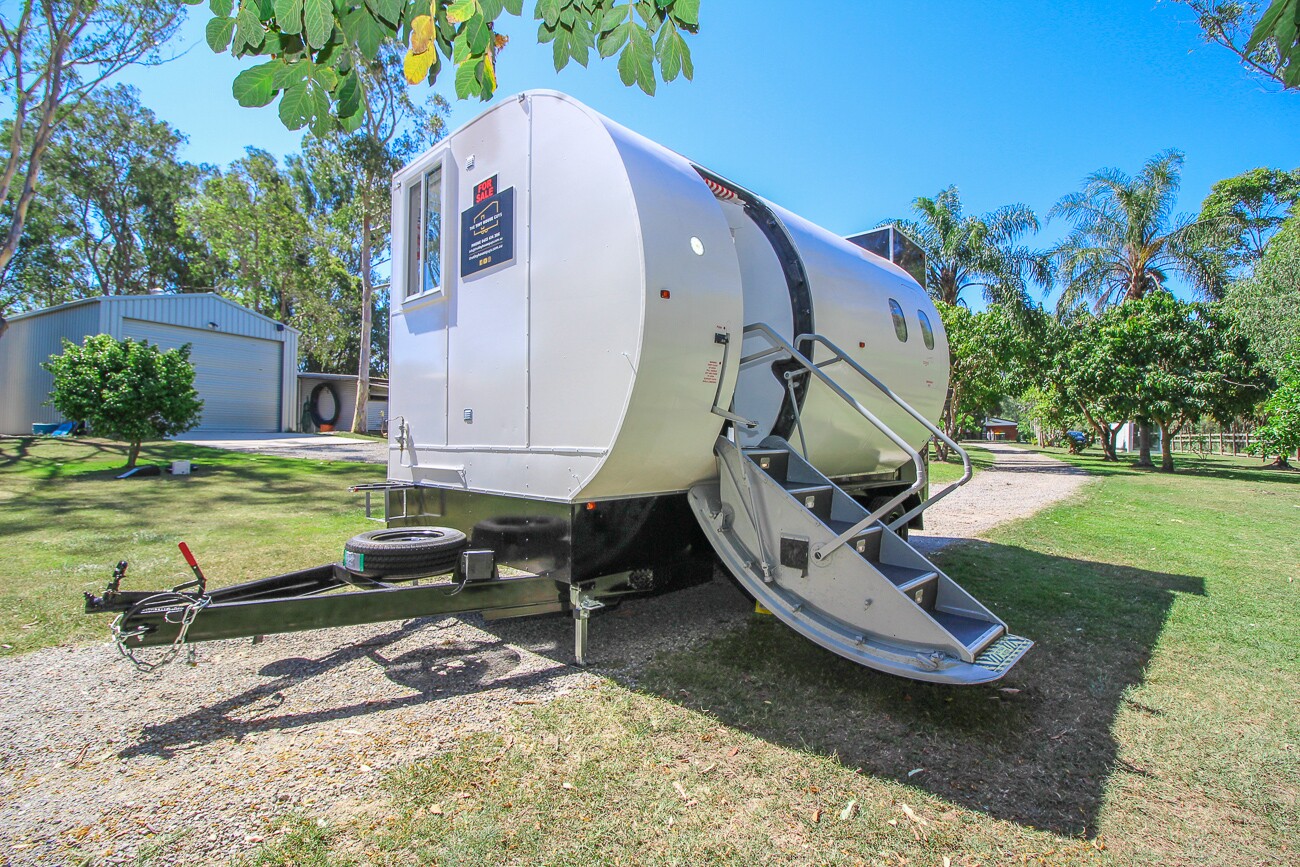 The Aero Tiny has a fully working plane door entrance