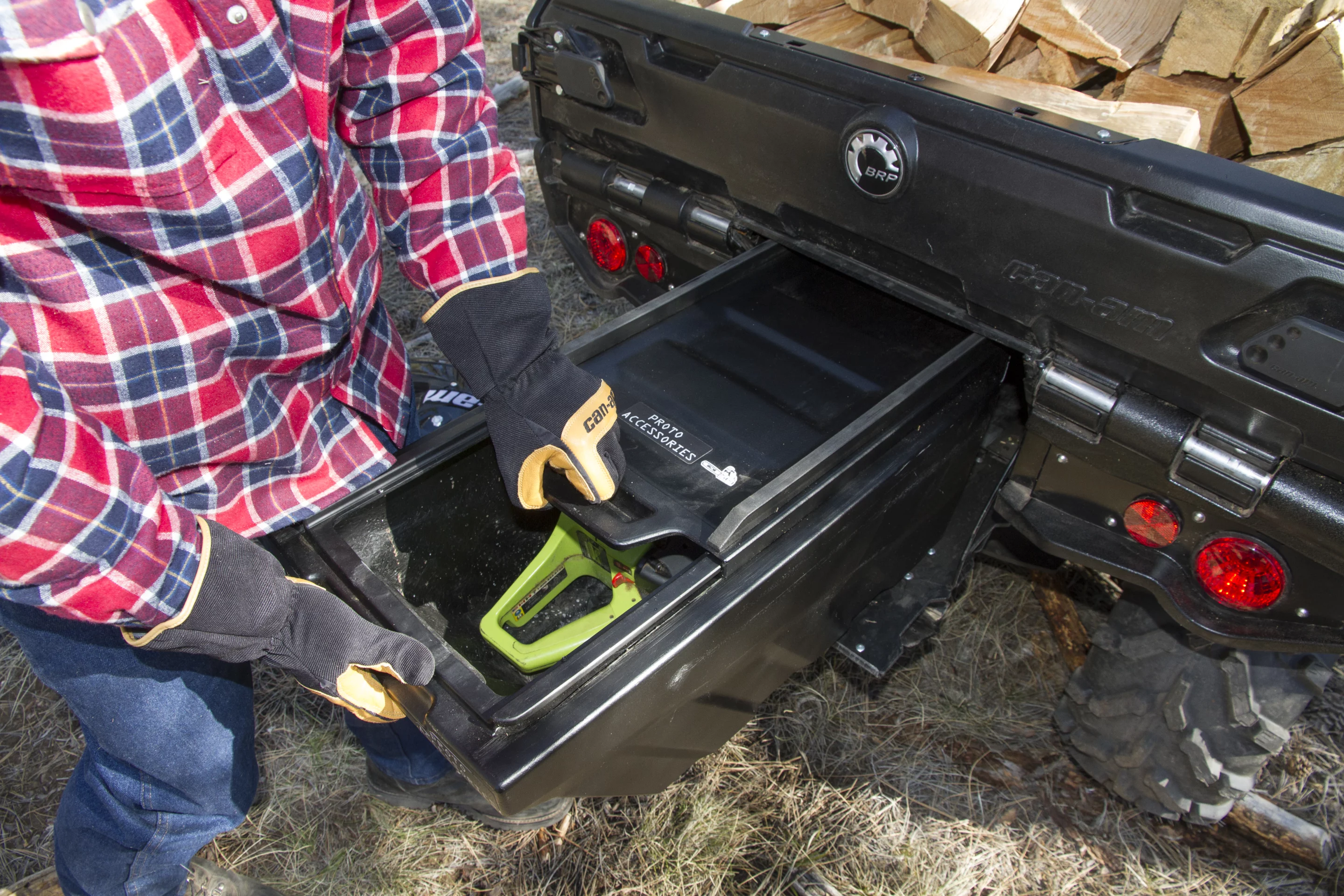 The Outlander 6x6 offers a variety of storage options