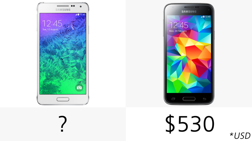 Samsung is yet to announce pricing for the Galaxy Alpha