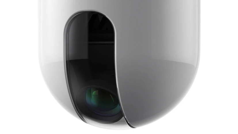 The camera sits on a single-axis gimbal and shoots at five megapixels