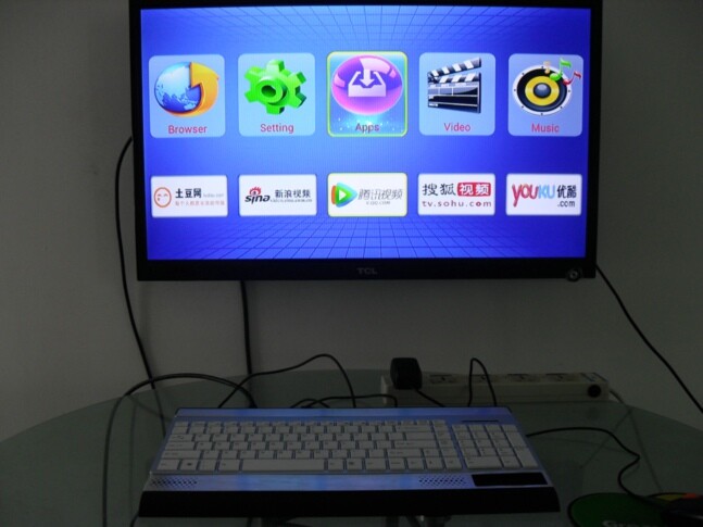 The CoolShip desktop computer supports 1080p HD video playback on a connected monitor via VGA or HDMI