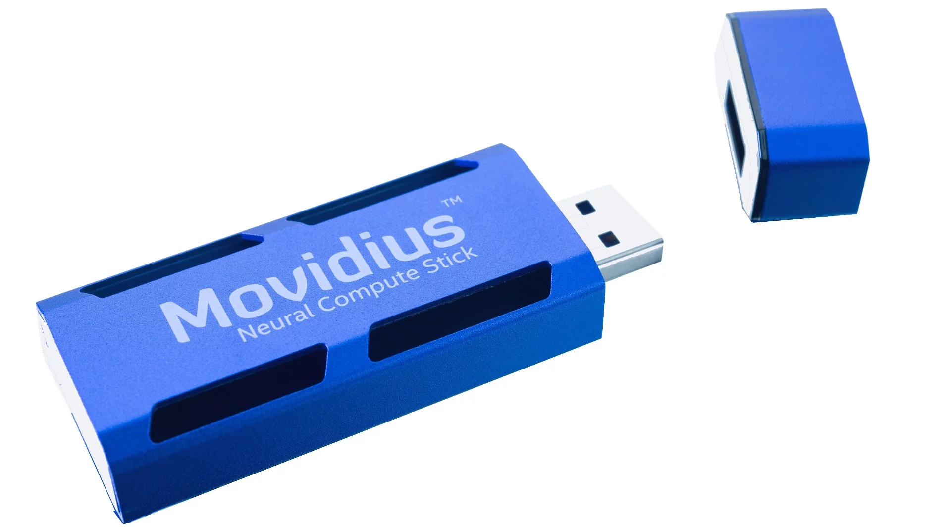 The Movidius Neural Compute Stick runs on a Myriad 2 visual processing unit, which is powerful, energy efficient and compact