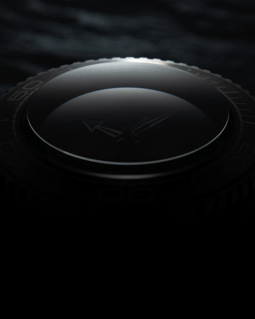 The Omega Seamaster Planet Ocean Ultra Deep Professional viewport crystal
