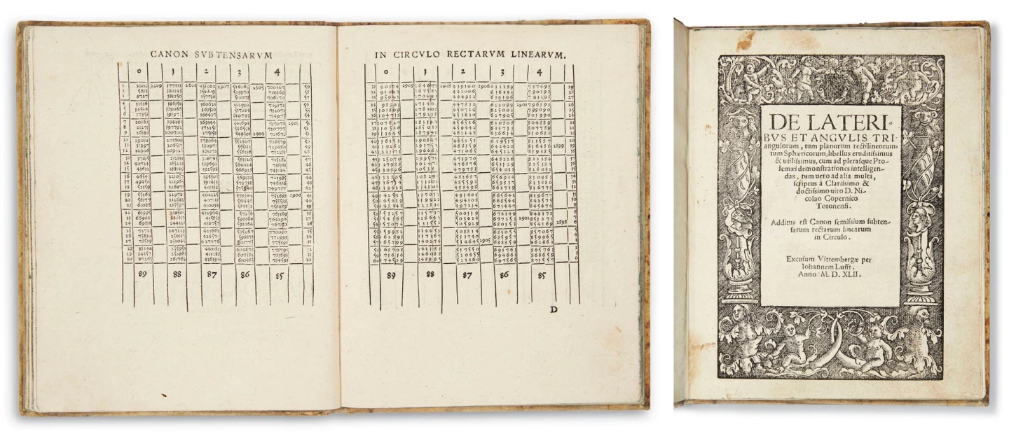 $200,000 | 'De lateribus et angulis triangulorum' by Copernicus | Auction House: Christie's | Sale price: $200,000 | Official Estimate: USD $160,000 to $220,000 | Date of sale: December 4, 2018