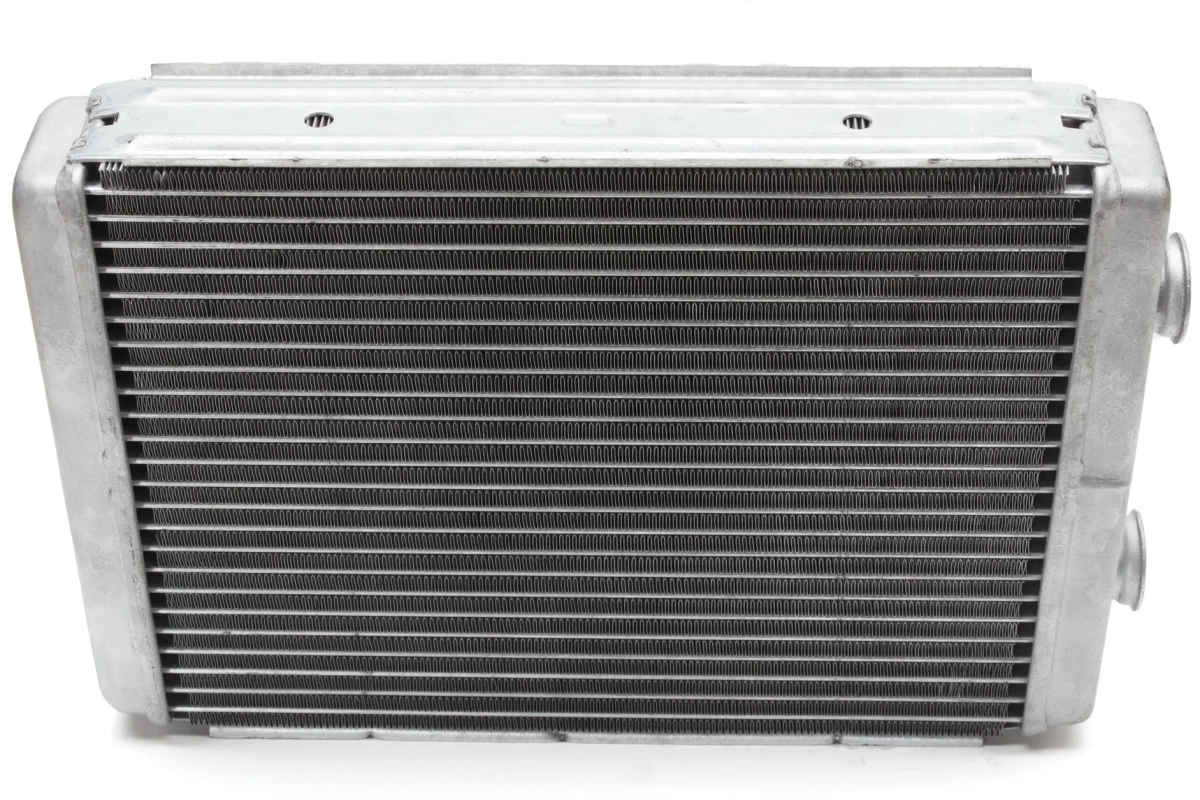 An automobile radiator, made of conventional metals