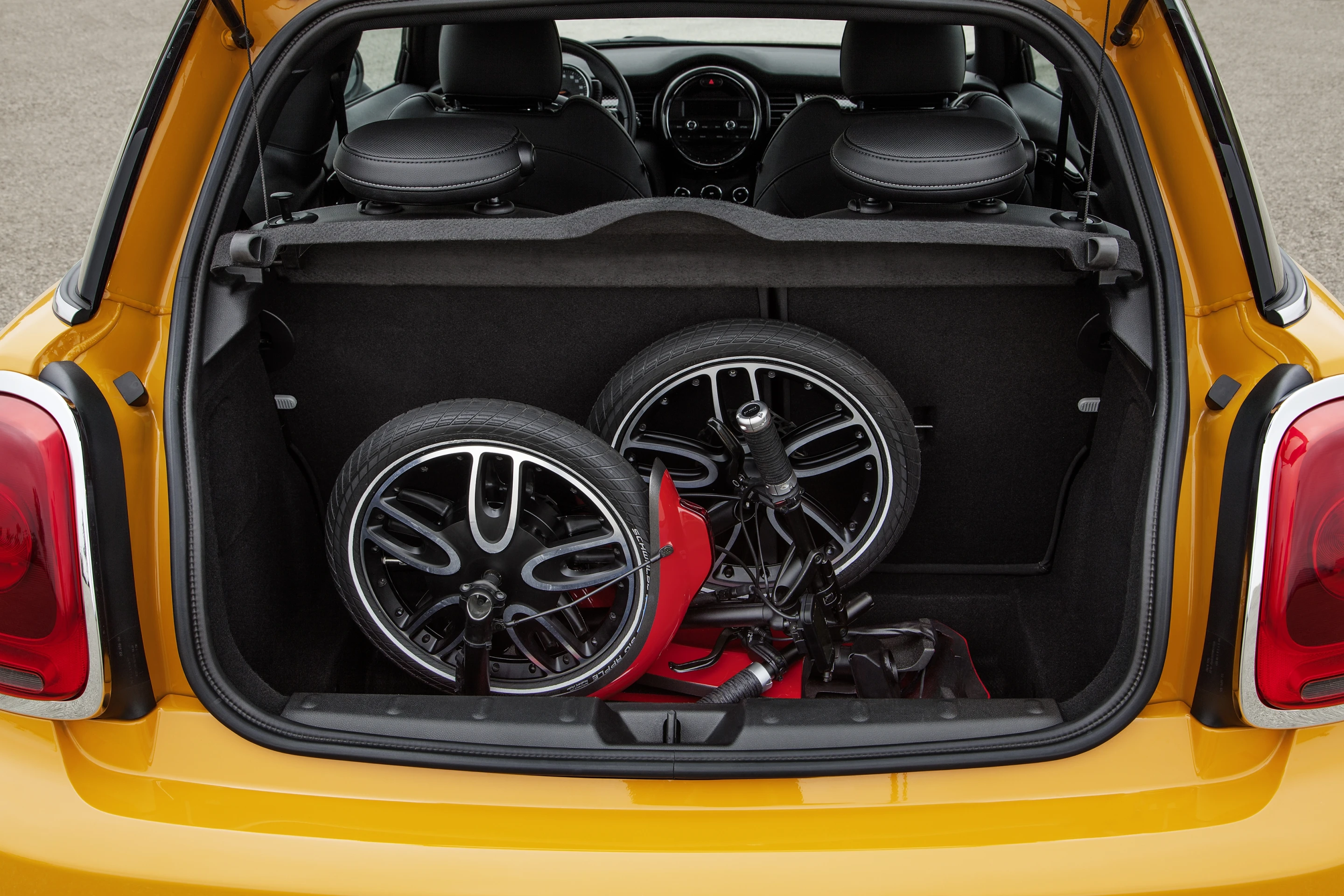 The Mini CitySurfer concept fits inside the trunk of a Mini