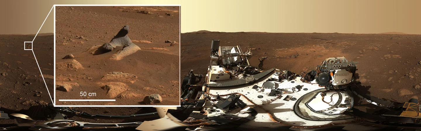 The panorama, highlighting the detail captured of the Martian surface by the Perseverance rover's mast-mounted cameras