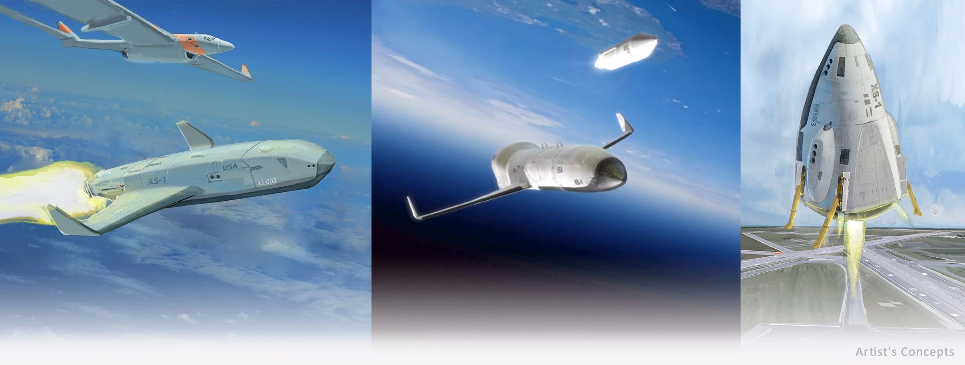 Artist's impressions of the XS-1 launcher