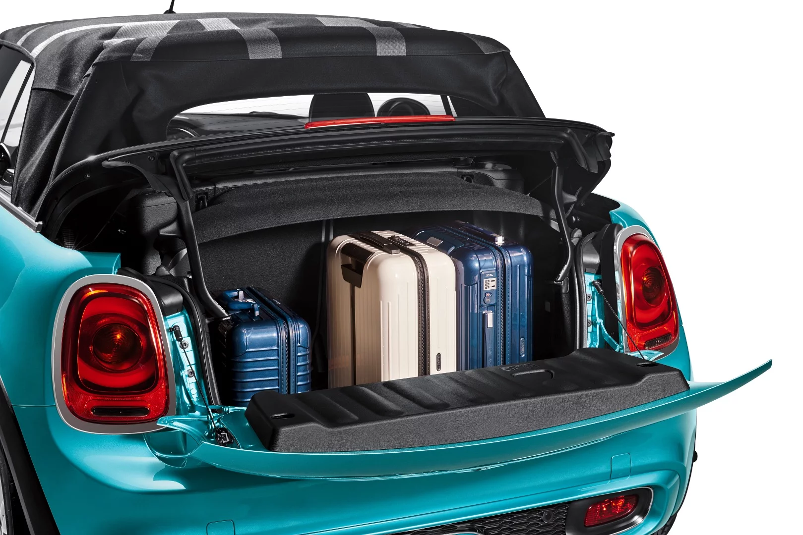 With the roof up, bootspace grows to 215 litres