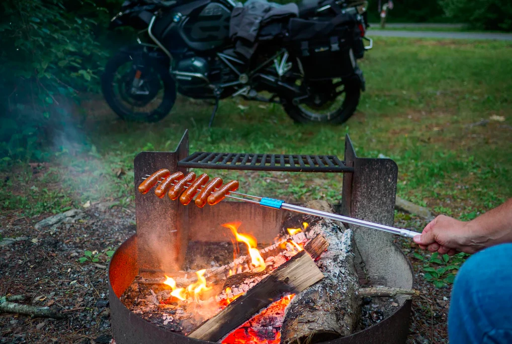 The Adventure Fork loaded with six sausages ... and it looks like it could pack on a few more